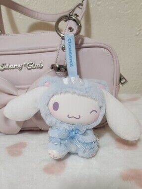 Sanrio Play with Kittens Plush Pendant Keychain [CINNAMOROLL CURIOUS CHEESIE]